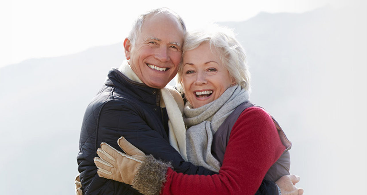 older couple on a mountain