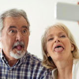 older couple being silly