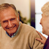 older couple eating together