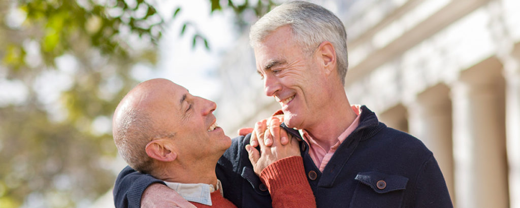 two older gay men together