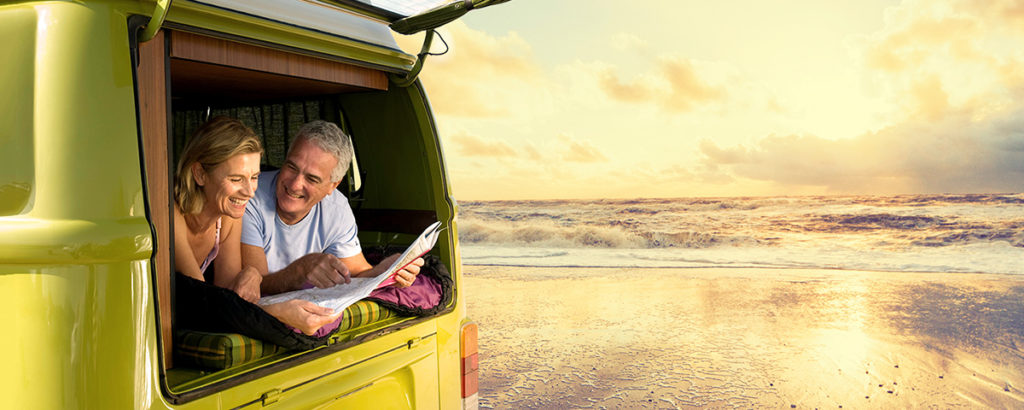 couple in camper van