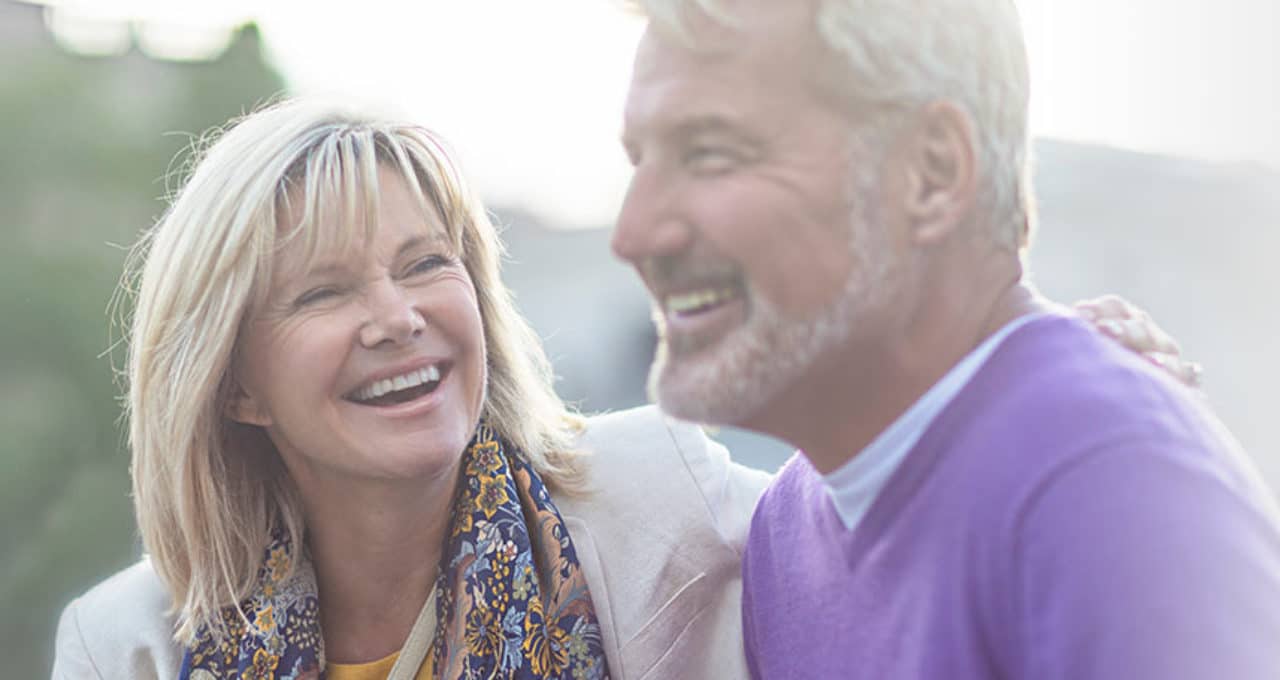 couple outside in DC