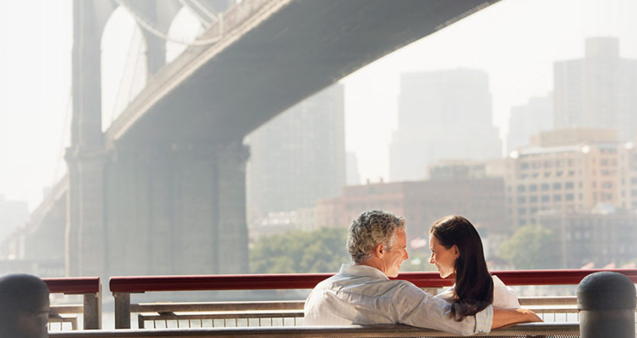 older couple outside in NYC