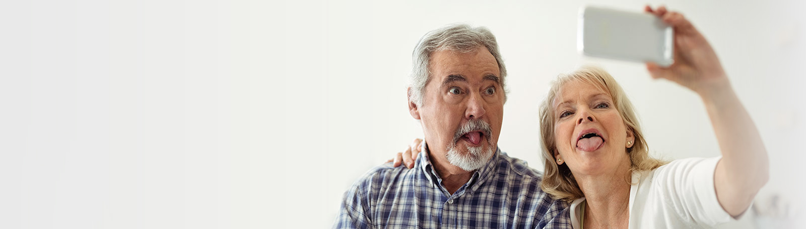 older couple being silly